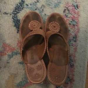 Jack Rogers size 7 wedge, tan sandals! Great used condition!